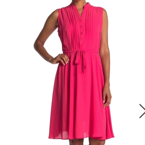 NWT NANETTE LEPORE  Waist Tie Sleeveless Dress in Monticello - Picture 2 of 10